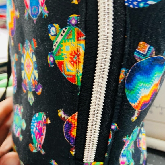 H20 water bottle bag with zipper pocket in front handmade by me  turtles - Picture 5 of 5